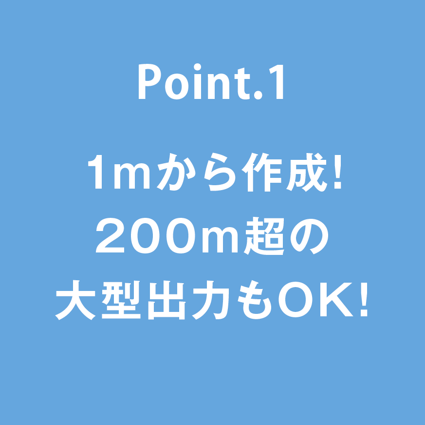 1mから作成!200m超の大型出力もOK!