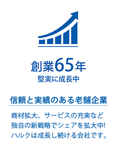 創業62年　堅実に成長中/信頼と実績のある老舗企業